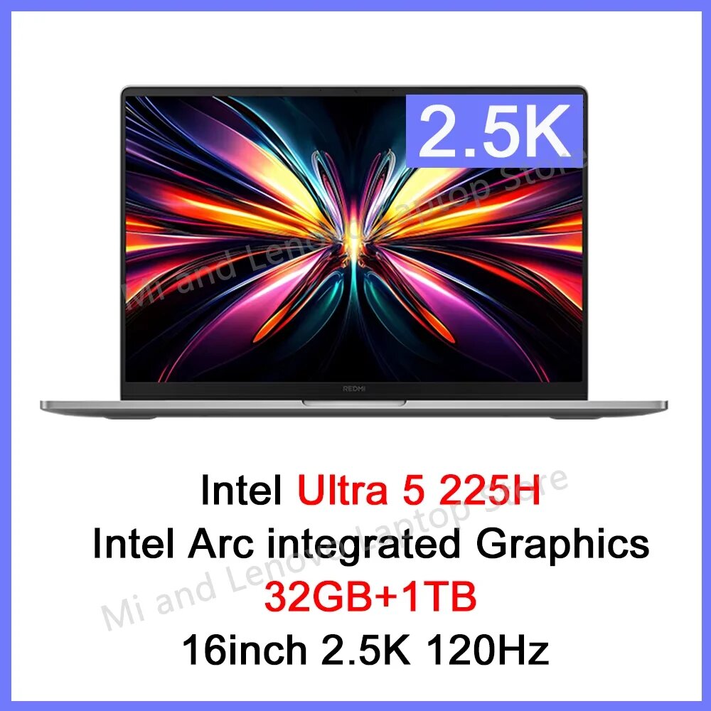 Ноутбук Xiaomi Redmi Book Pro 16 2024, 16", 32ГБ/1ТБ, U5 225H, Integrated graphic, Windows