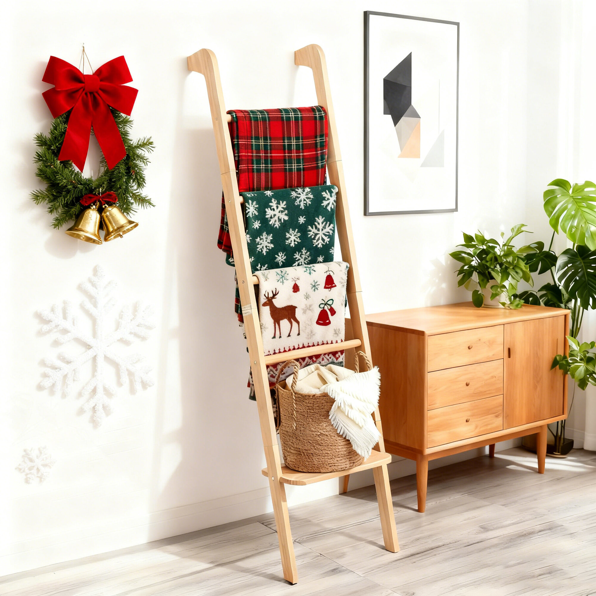 Стеллаж деревянный напольный5 полки. организация хранения.168х44х22 см.