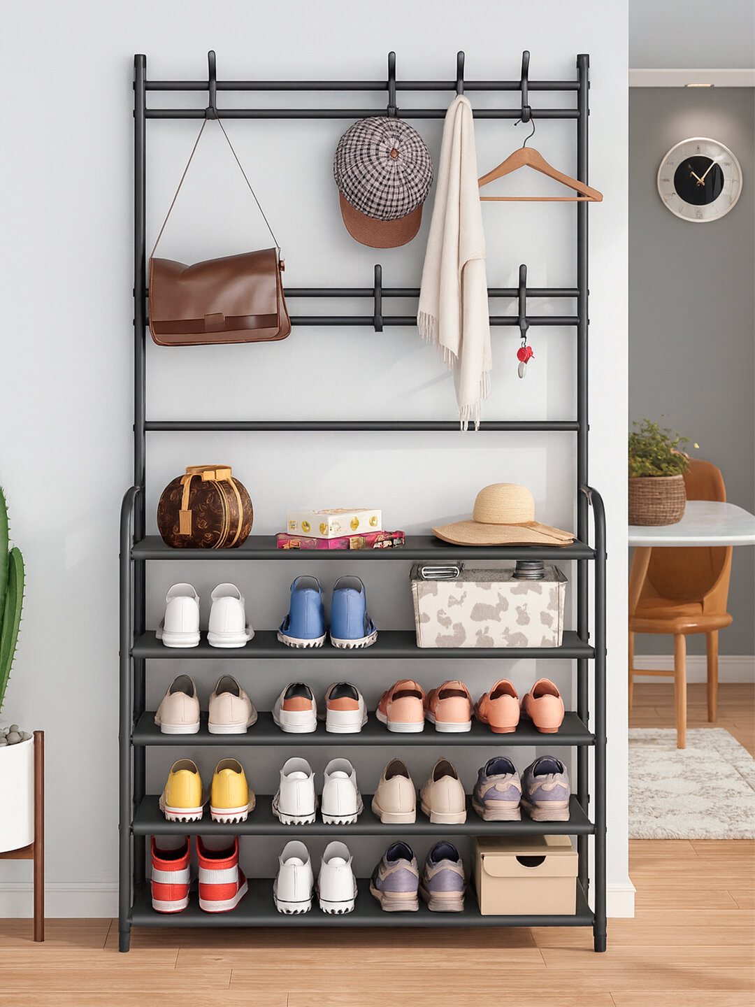 Напольная вешалка с пятью вместительными полками 60х170х26 см — фото 1