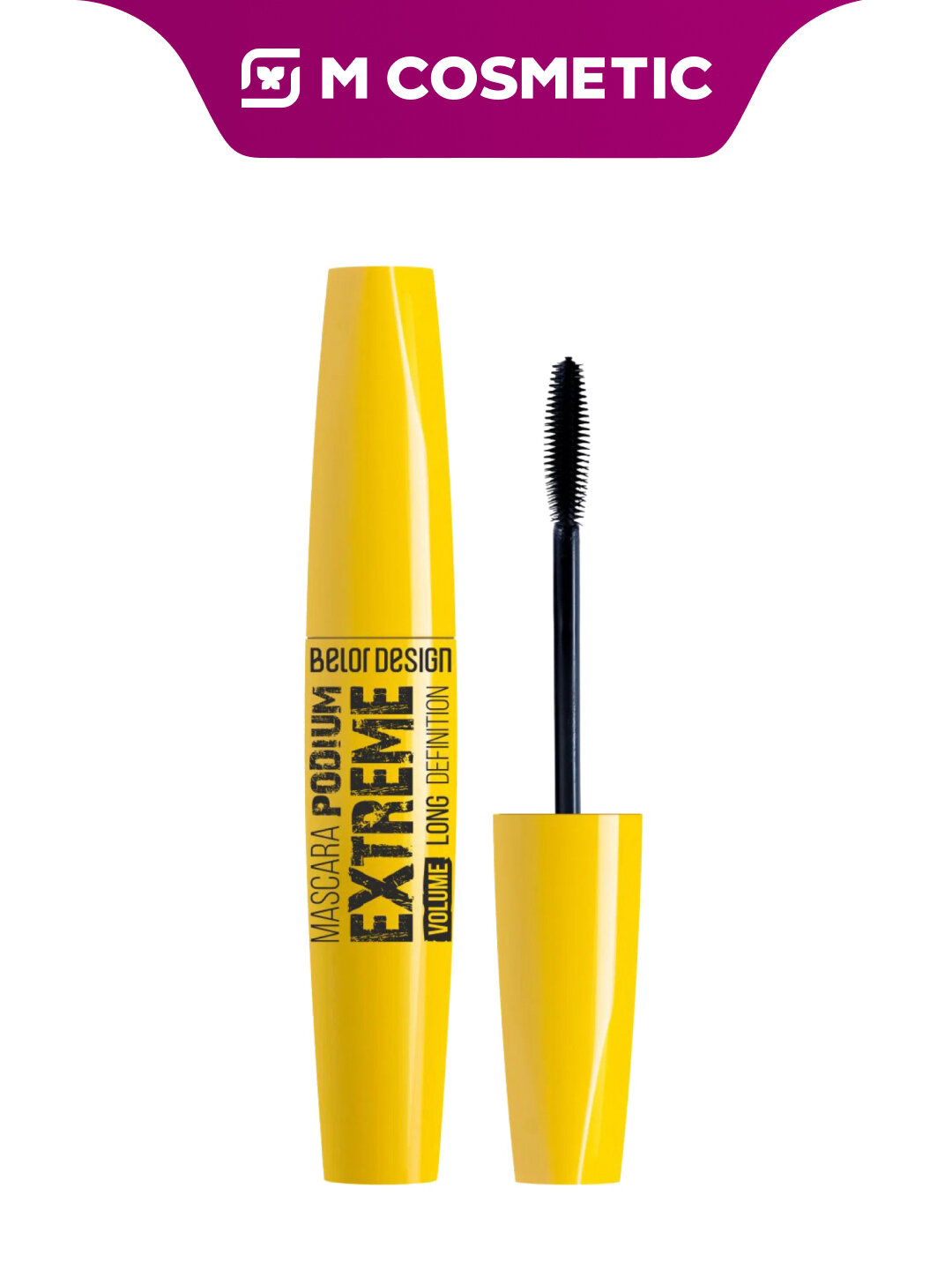 Тушь BelorDesign "Podium Extreme", профессиональный эффект, насыщенно-чёрная, разделяющая, с провитамином В5
