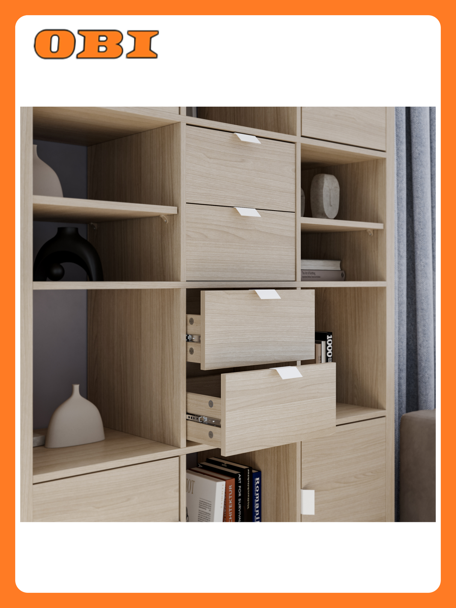 Комплект выдвижных ящиков Шведский Стандарт Фора 4.2 33х33х37 см дуб беленый