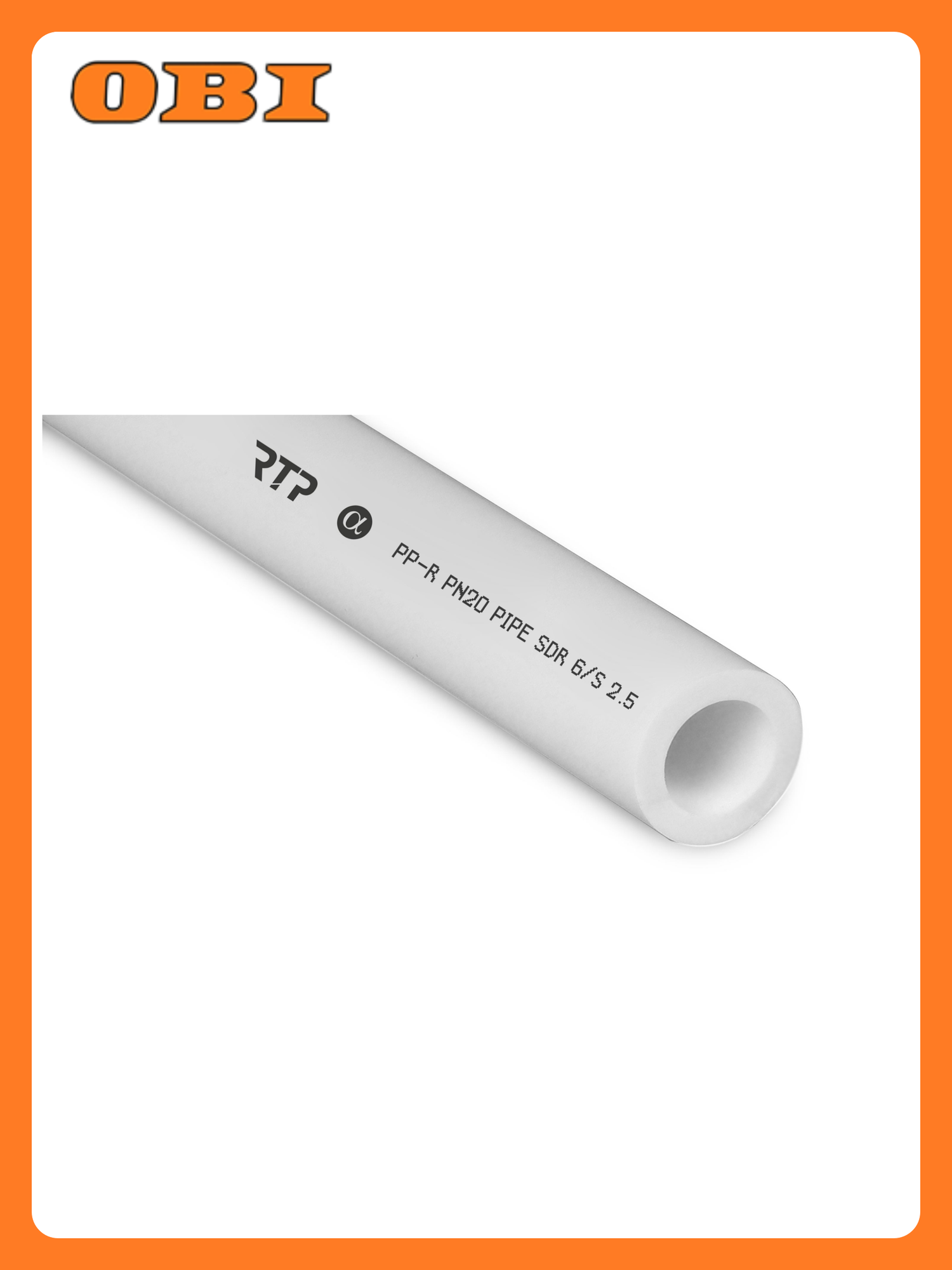 Труба PPR 25х42 PN20 2000мм белый RTP