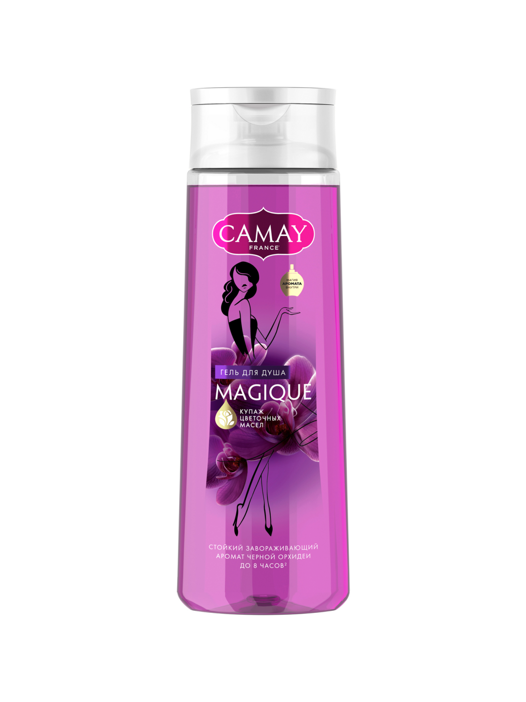 ПН CAMAY MAGIQUE Гель для душа 250мл+Мочалка, с приятным ароматом — фото 1
