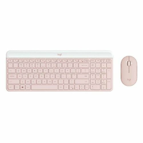 фото Комплект клавиатура+мышь logitech mk470 rose pink (русская раскладка)