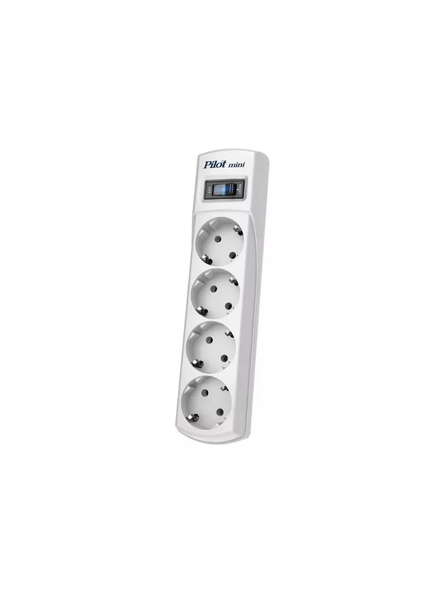 Сетевой фильтр Pilot mini 4 розетки, с заземлением 1.8 м