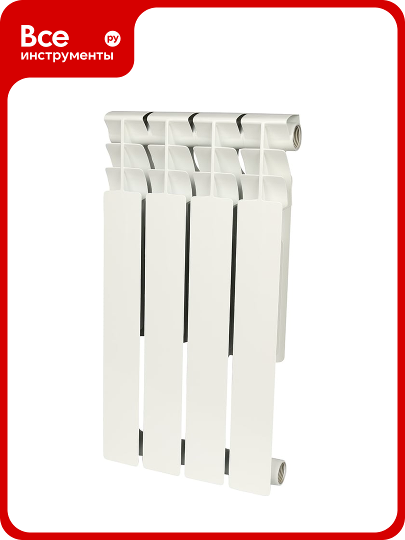 Биметаллический радиатор ROMMER Optima BM 500 4 секции RAL9016 89570