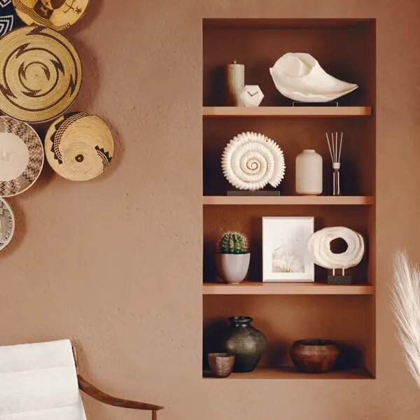 Полка настенная Spaceo Cotta 80x23.5 см МДФ цвет красный