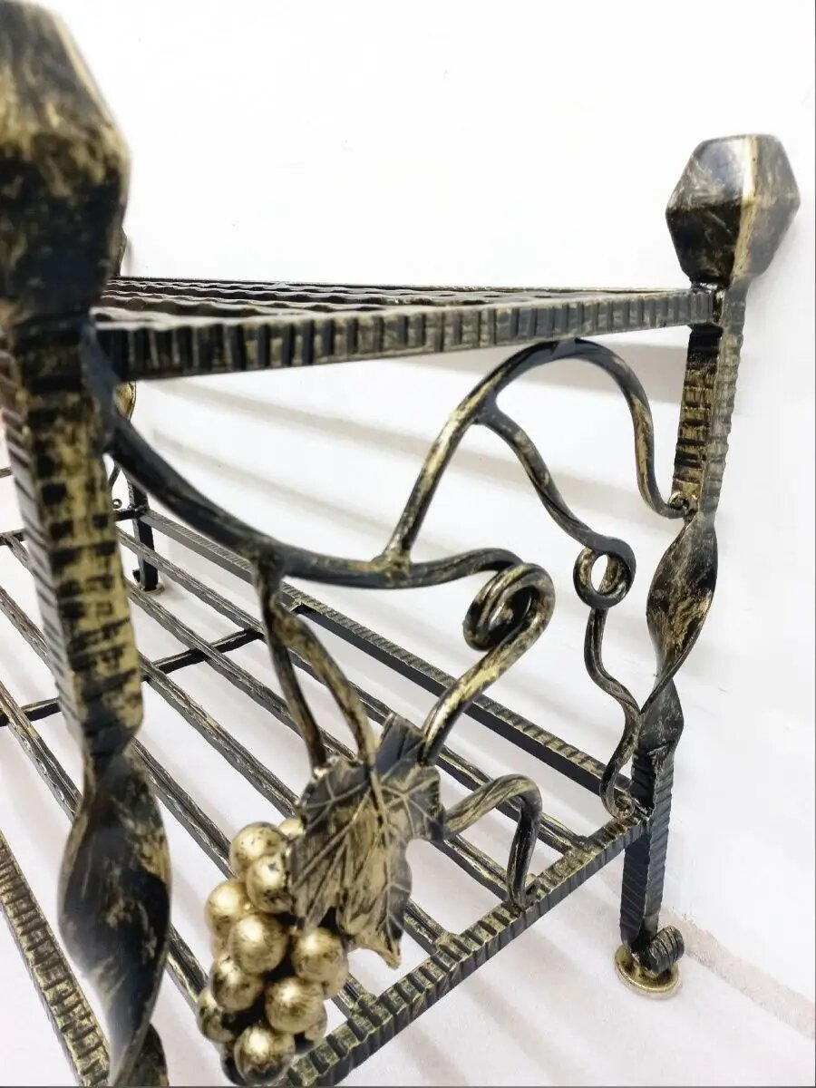 Кованая банкетка №15, Студия кованой мебели Нива, цвет античная бронза — фото 1