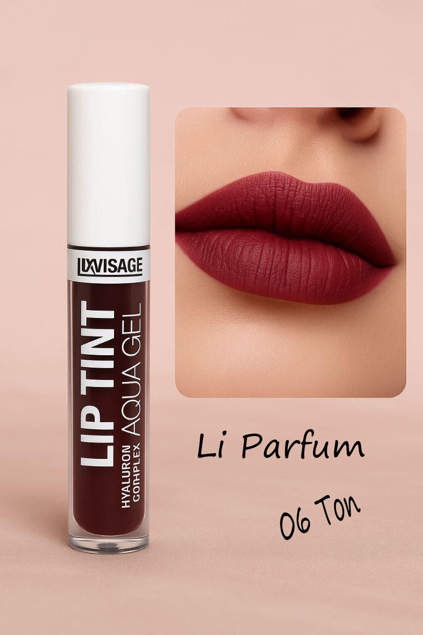 Тинт для губ Luxvisage Aqua Gel 06, гелевый, без липкости, с гиалуроном