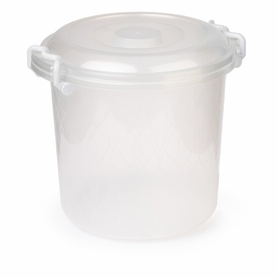 Контейнер 10 л Альтернатива М6762 с ручками круглый пластик прозрачный