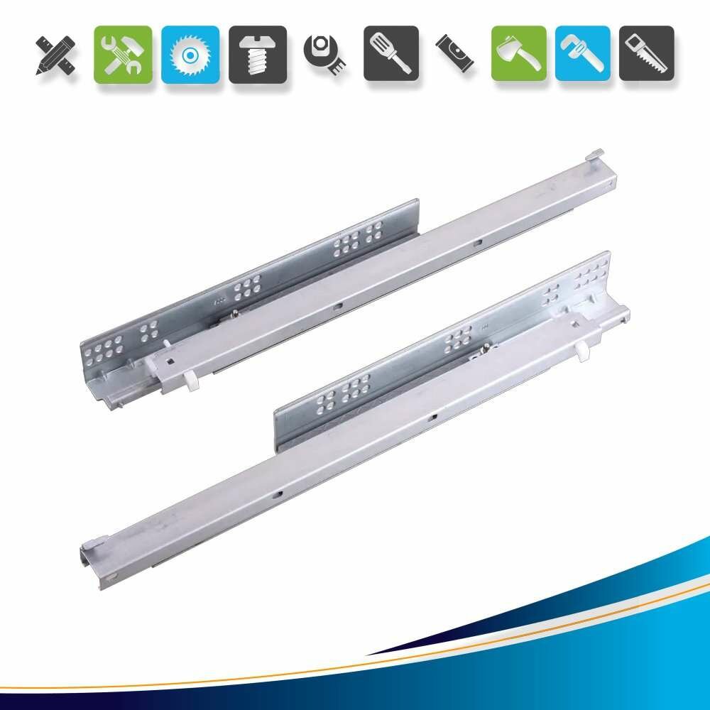 Направляющие шариковые максимальная нагрузка 27 кг DB8883Zn 450 мм сталь цвет серебряный