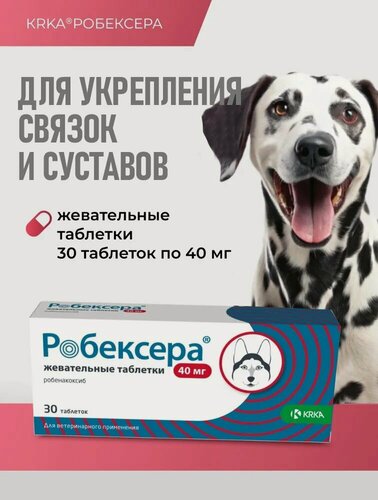 Изображение товара Робексера жевательные таблетки, противовоспалительное и болеутоляющее 40 мг №30