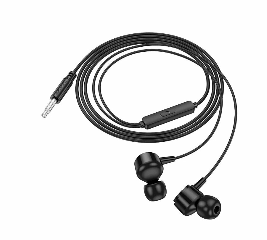 Наушники Borofone BM94, гарнитура, проводные, mini jack 3,5 мм, черный