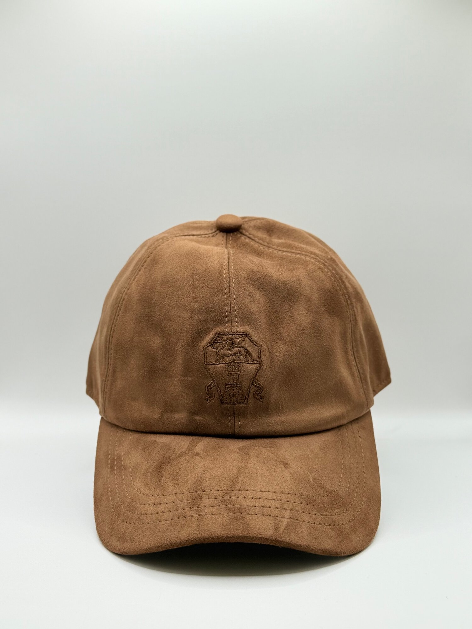 Кепка BRUNELLO CUCINELLI замшевая кепка Brunello cucinelli для взрослых и детей, размер OneSize, 00002 коричневый/темно-серый