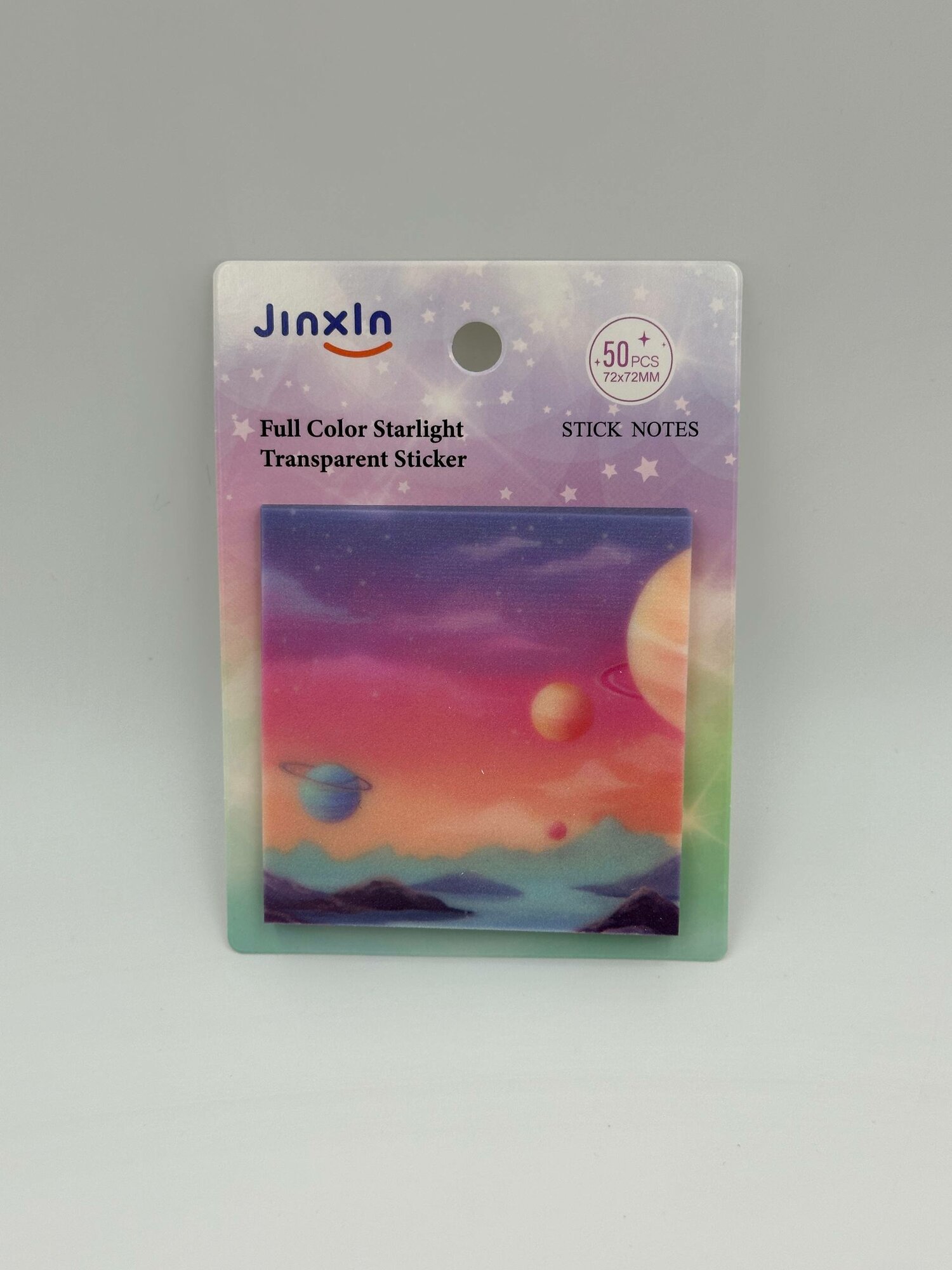 Блестящие стикеры “Galaxy Notes” — набор квадратных самоклеящихся листов, перламутровый эффект — фото 1