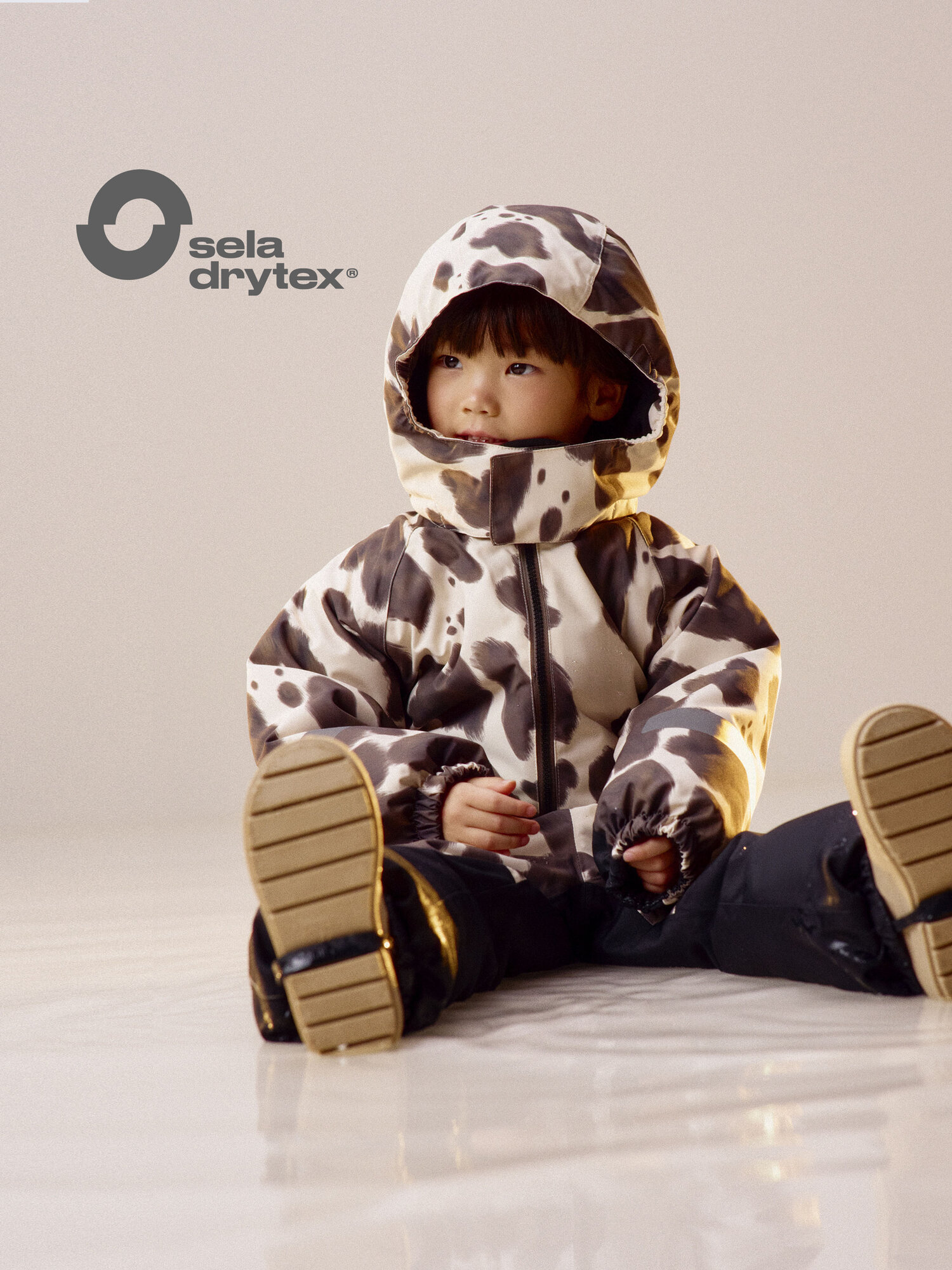 Комбинезон утеплённый Sela размер 116/122  светло-серый