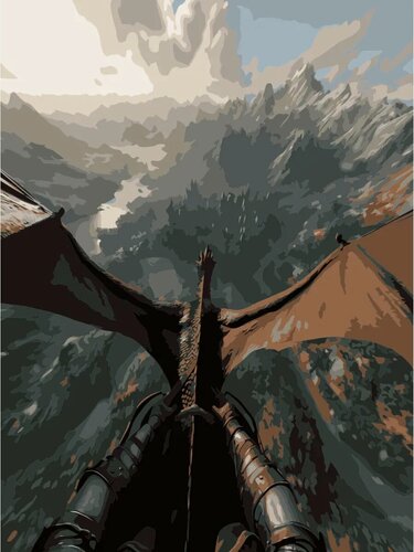 Изображение товара Картина по номерам 30x40 см дракон