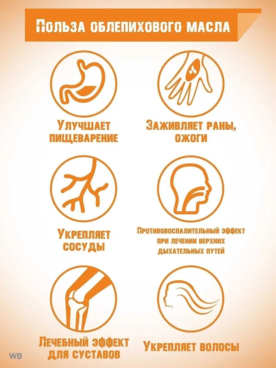 Масло облепиховое Sibarian Green, 200 мл. пищевое, холодный отжим — фото 1