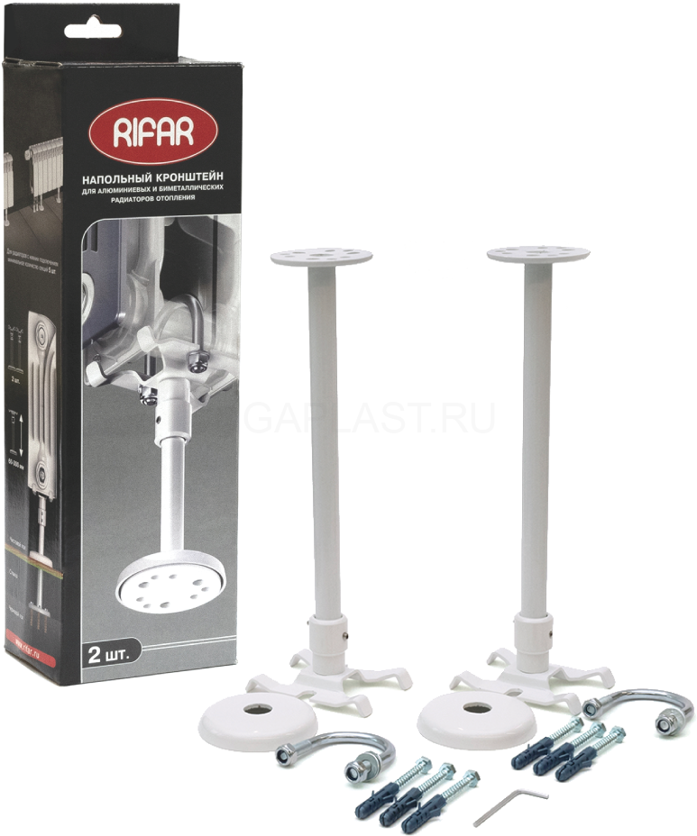 Напольный кронштейн RIFAR 2 шт в упаковке Арт. R. Ad. SW01 белый