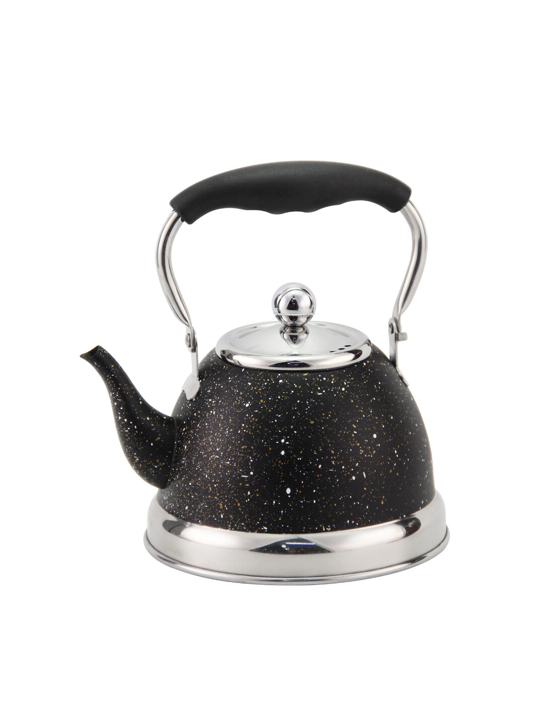 Hause Roland чайник, современный дизайн, с металлической ручкой, прочный корпус, 1 л - Черный