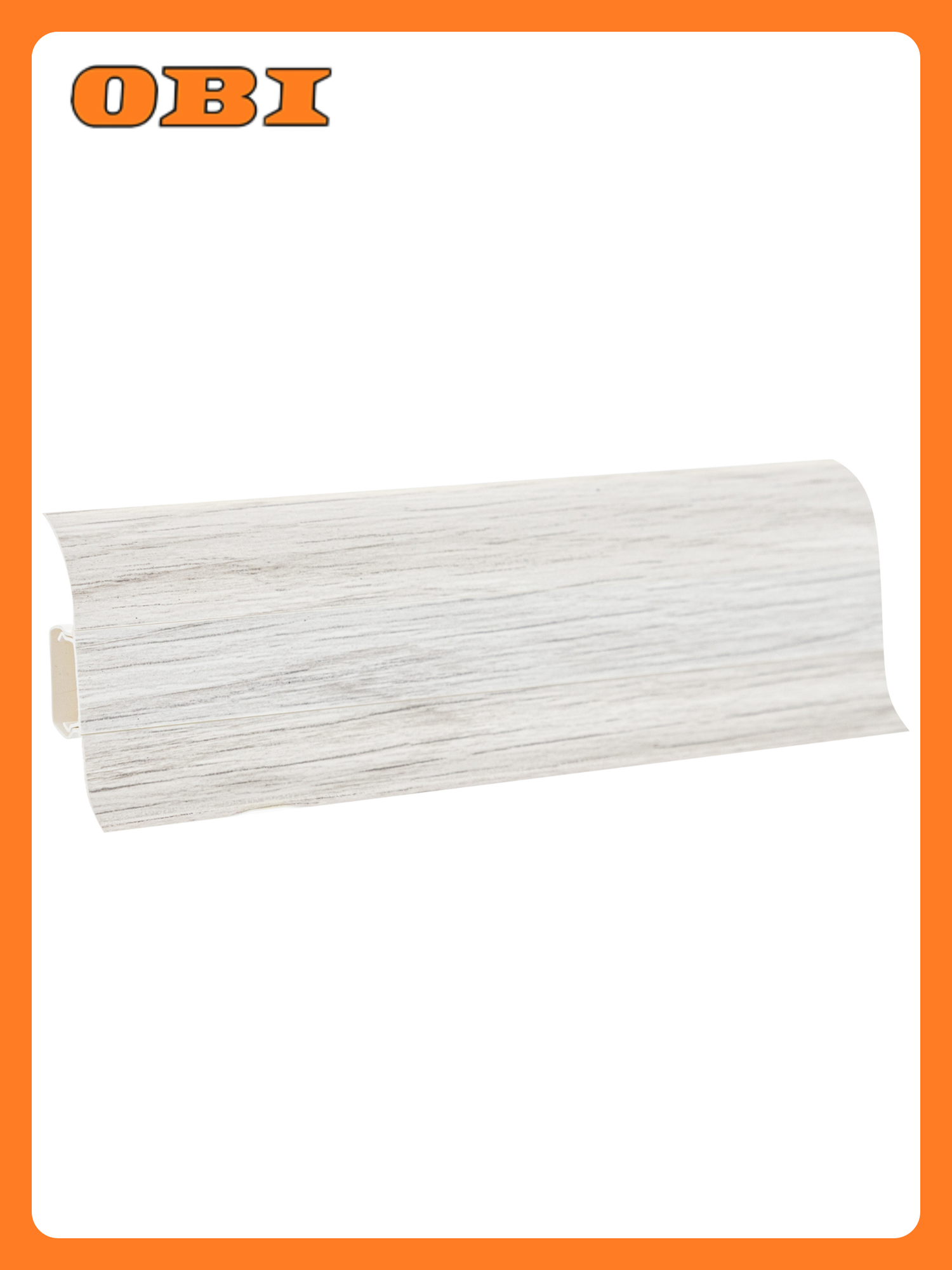 Плинтус ПВХ 60мм TECHNICAL Т11 ясень светлый 25м