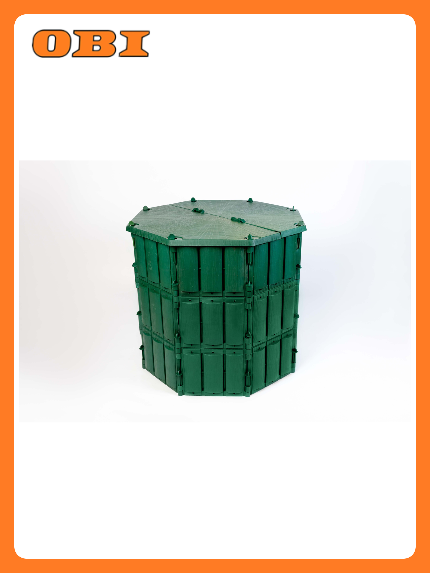 Компостер садовый павловская Заря 600л с крышкой вентиляционные отверстия зеленый