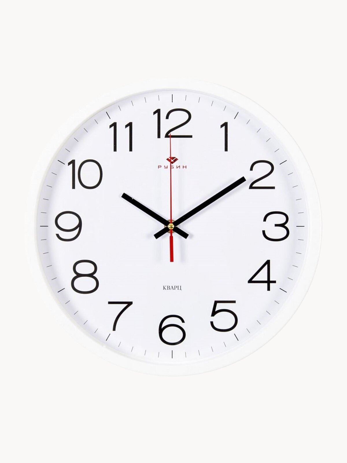 Часы настенные, интерьерные «Рубин», 30 см, белые
