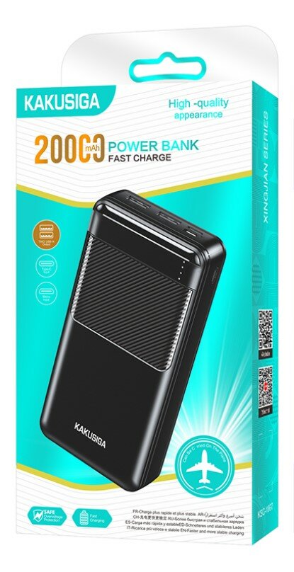Пауэрбанк Kakusiga KSC-1097, мощный, быстрый заряд, ежедневный комфорт