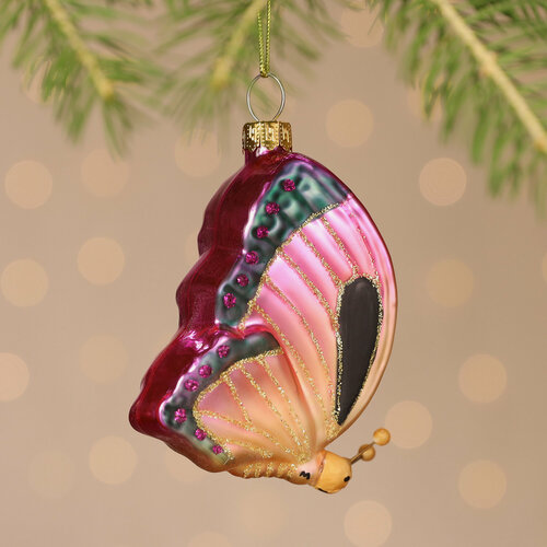 Изображение товара Елочная игрушка Бабочка - Dolni Berouni 12 см, подвеска, стекло, Winter Deco, 4070132