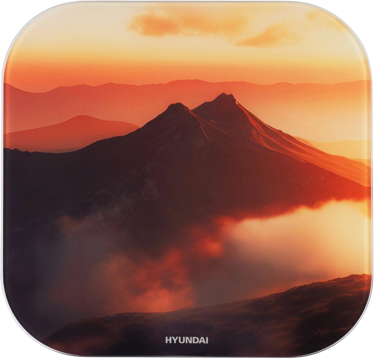 Весы Hyundai H-BS03981, электронное измерение, закаленное стекло, оранжевые