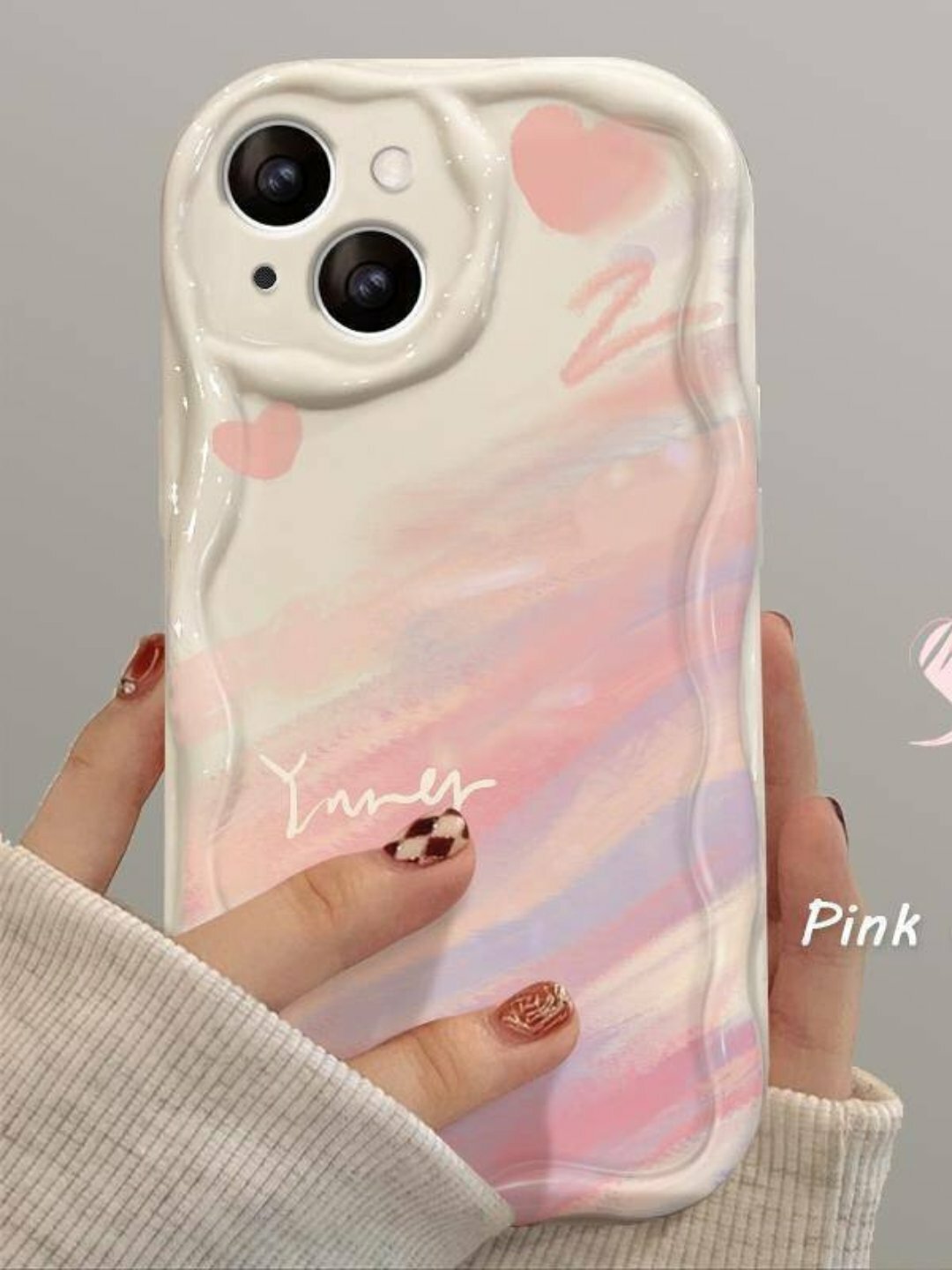 Чехол "3D", резиновый, волнистые края, для iPhone 15 с принтом