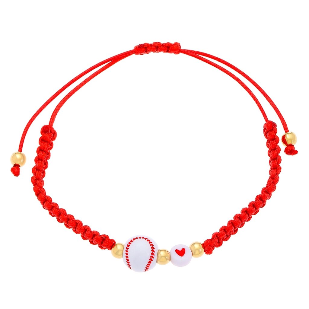 Регулируемый спортивный браслет с дизайном бусин для футбола регби и тенниса универсальный аксессуар для мужчин и женщин