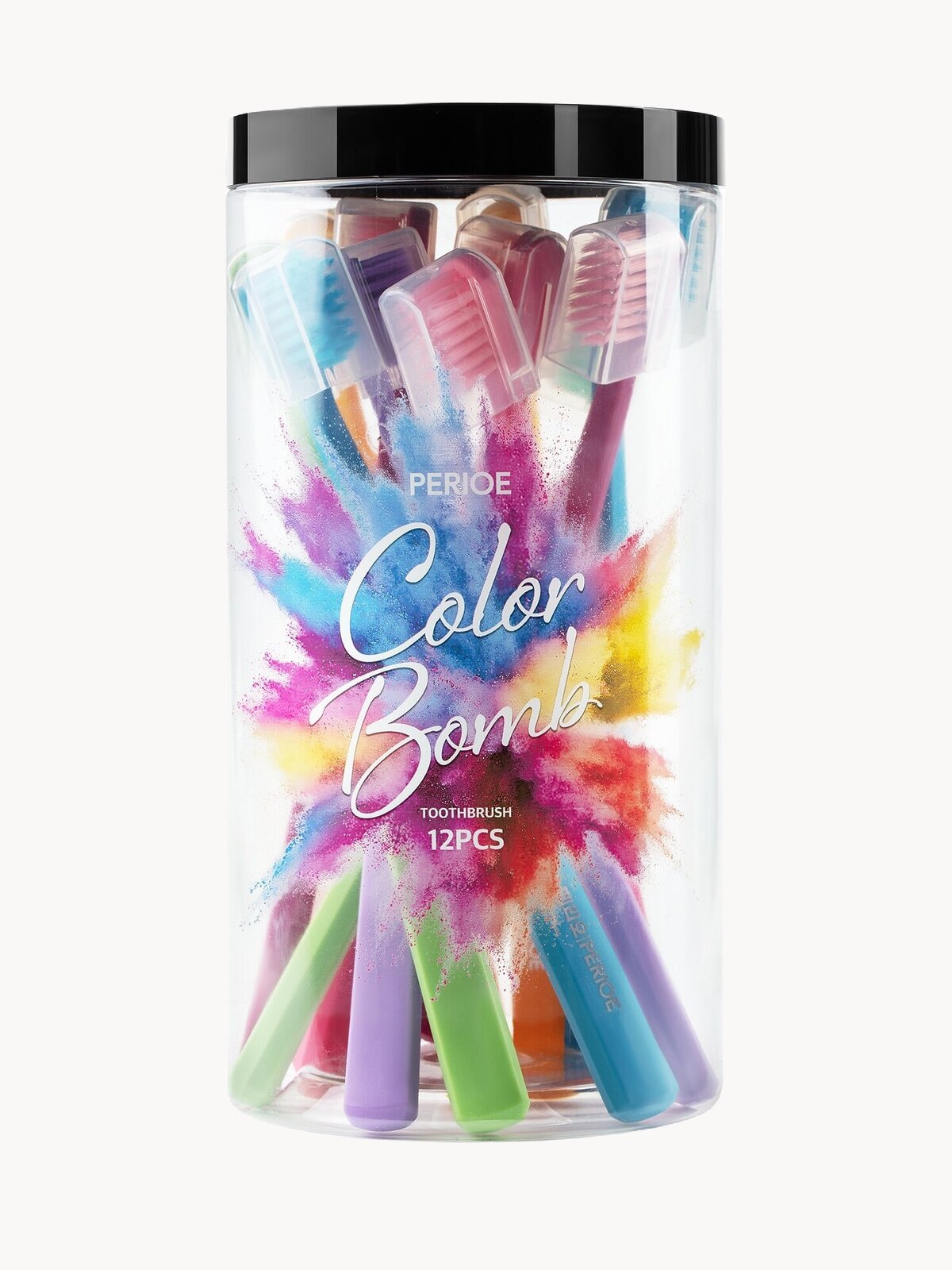Набор зубных щеток PERIOE COLORBOMB, набор 12 шт