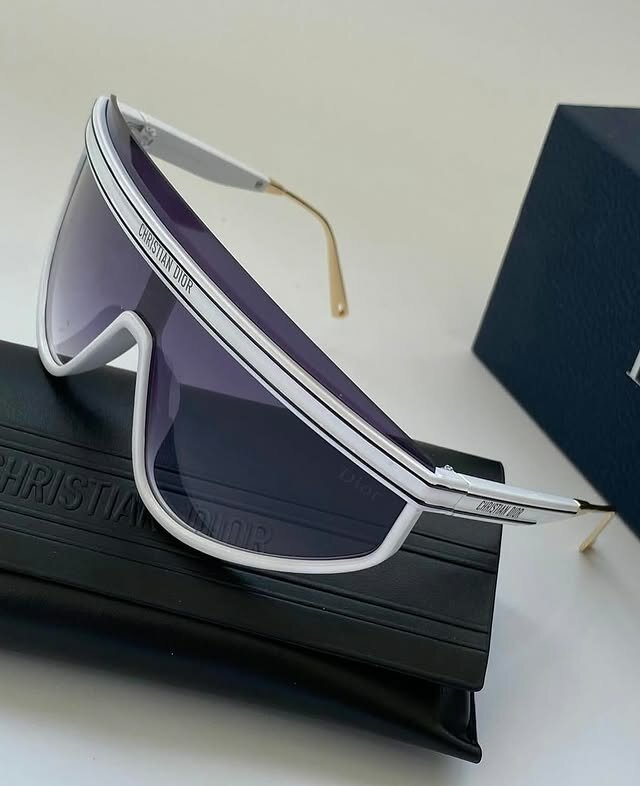 Солнцезащитные очки Christian Dior, белый/сиреневый — фото 1