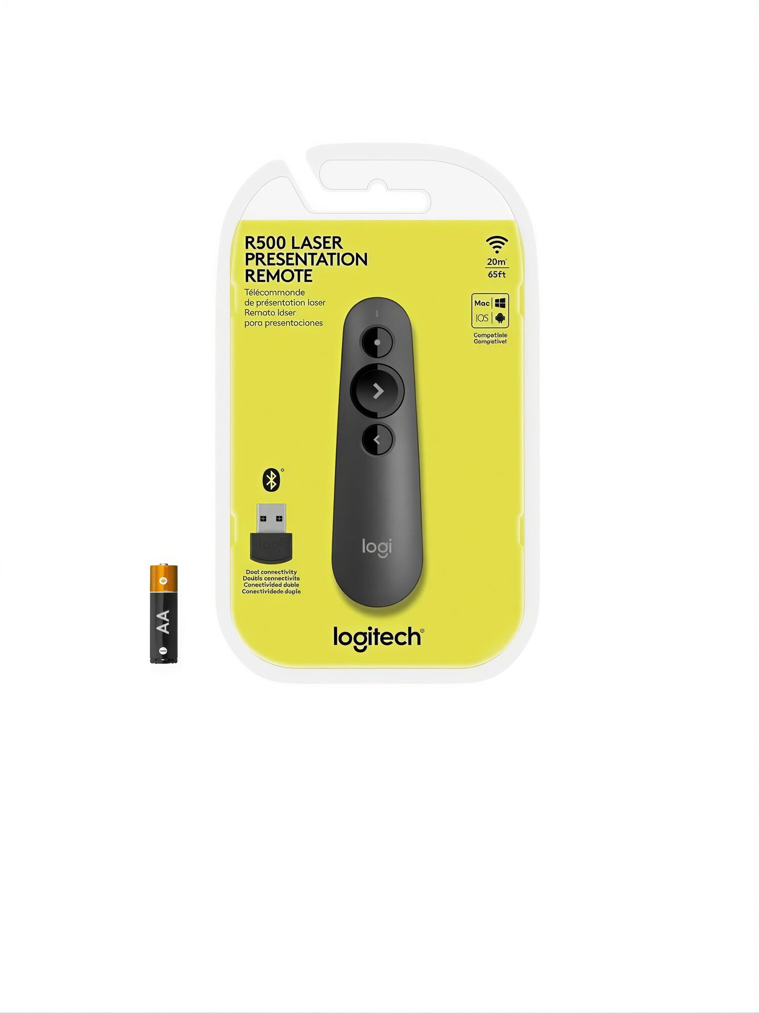 Презентер Logitech R500s Bluetooth Presentation Remote серый пластиковый 3 кнопки