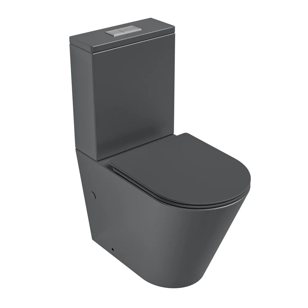 Унитаз-компакт напольный Grossman GR-4458GMSQ с микролифтом серый матовый