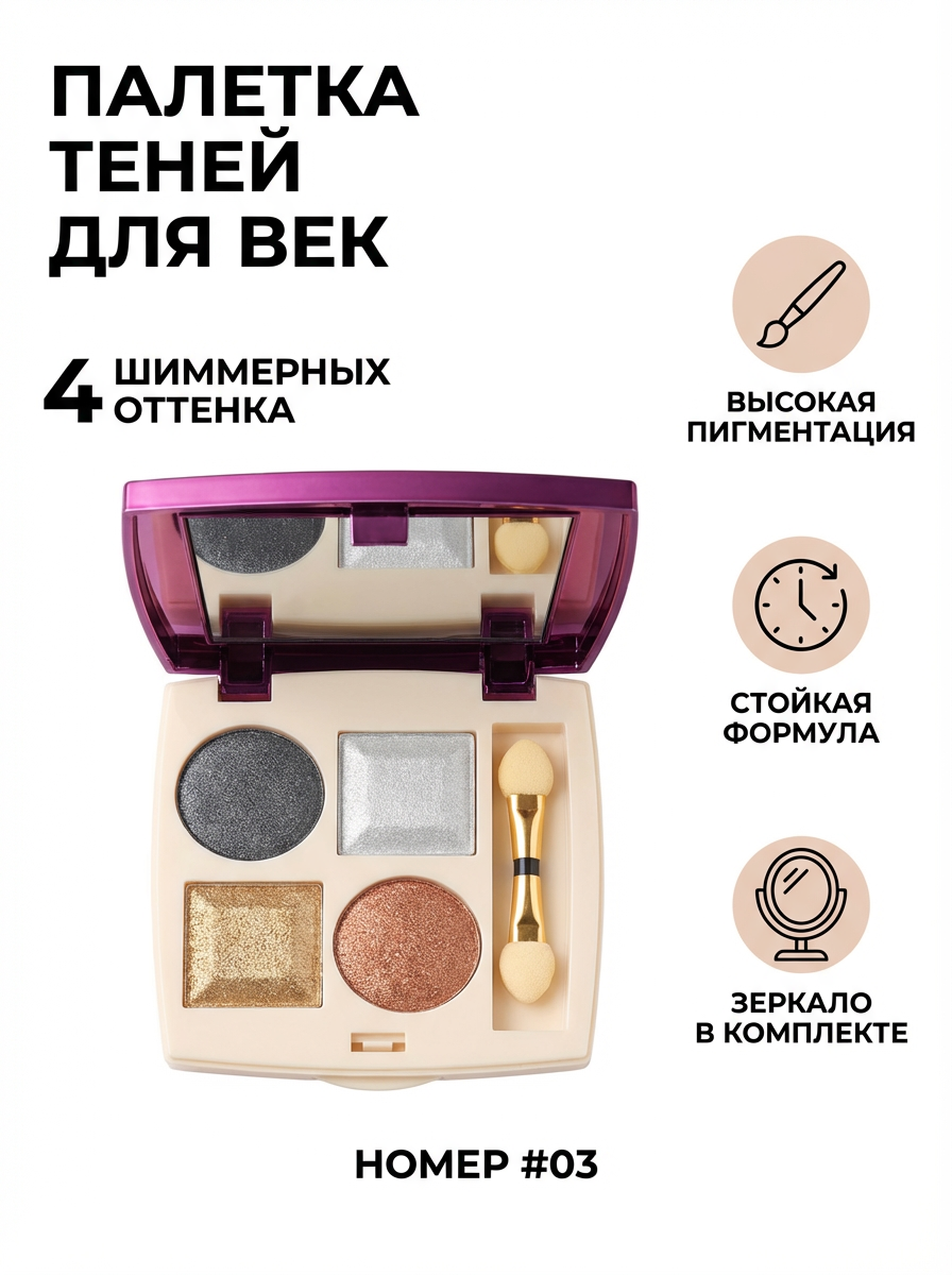 Тени для век O'DIFU Smart Mineral Eye Shadow Палетка теней для век . Палетка минеральных теней для век — фото 1