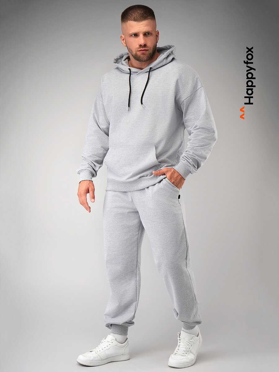 Костюм спортивный Happyfox Для мужчин размер 52 серый