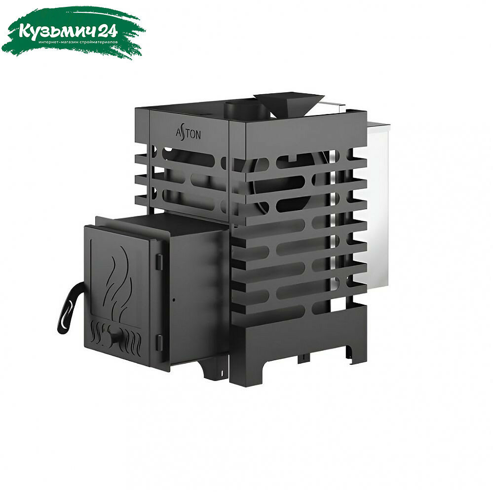Печь для бани Aston 12 Аква глухая дверца 12 кВт d 115 мм до 14 куб. м