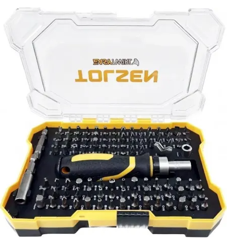 Набор вставок (бит) TOLSEN 1/4", PH, PZ, Hex, Torx, Slotted, 105 предметов 20188 — фото 1