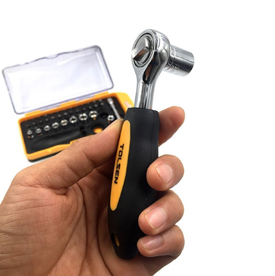 Набор инструментов Tolsen 20035, хромванадиевая сталь, 38 элементов, в кейсе — фото 1