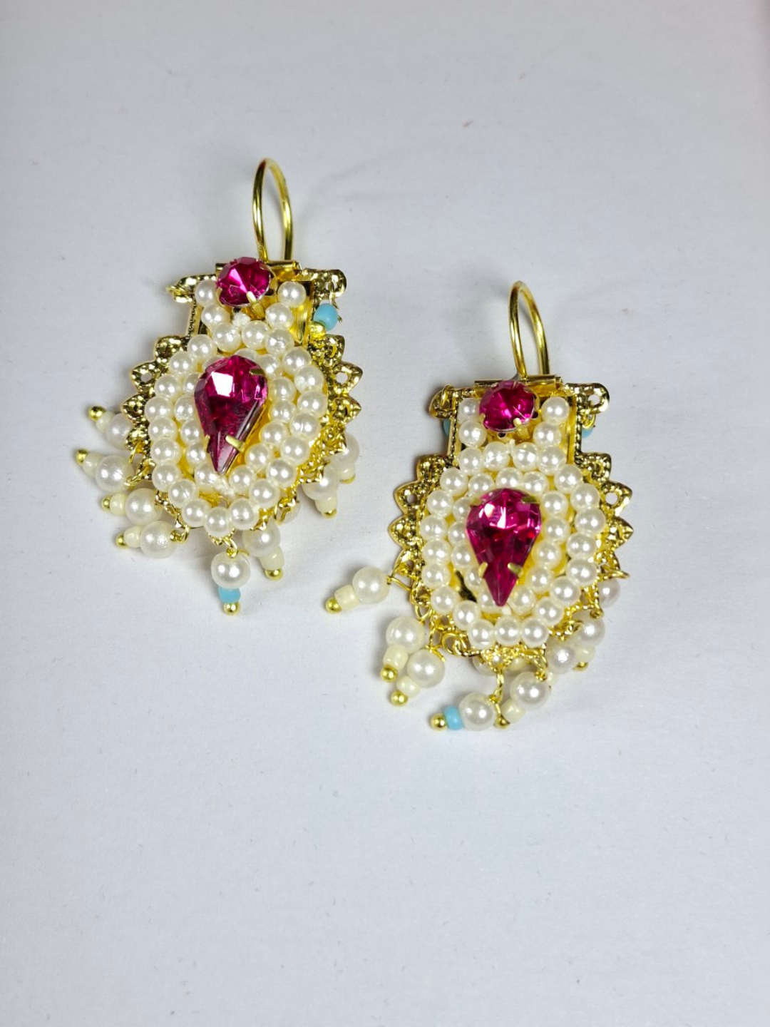 Серьги, размер 50 мм, розовый — фото 1