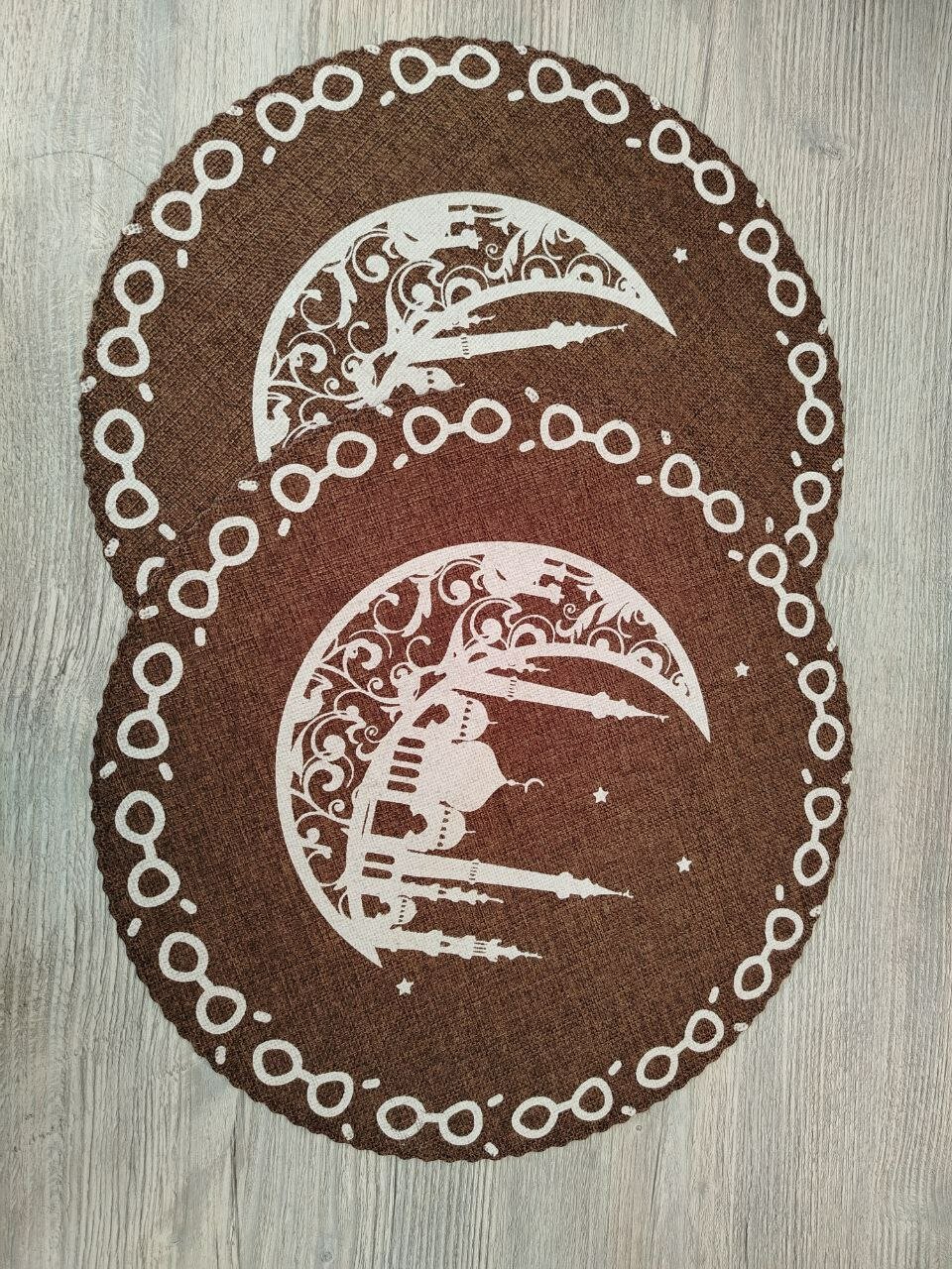 Салфетки сервировочные на стол плейсмат, круглые, диаметр 37 см с тематикой Рамадан , 2шт — фото 1