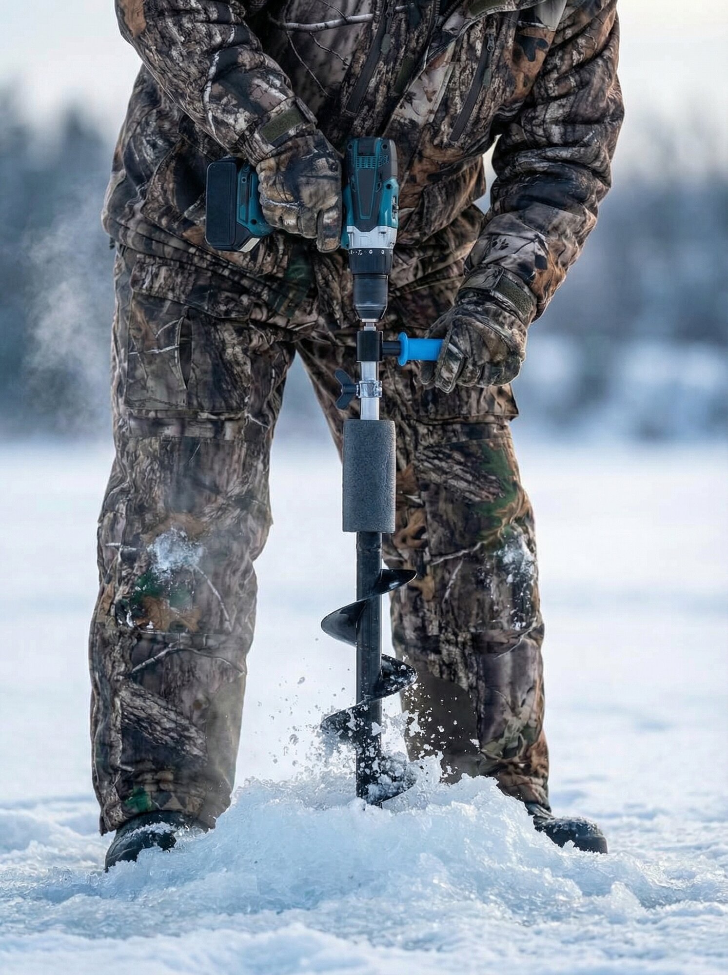 Шнек пластиковый для ледобура LSH105, под шуруповёрт, 150 мм, правый