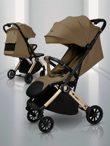 Изображение товара Коляска Amarobaby Handy коричневый/золотой