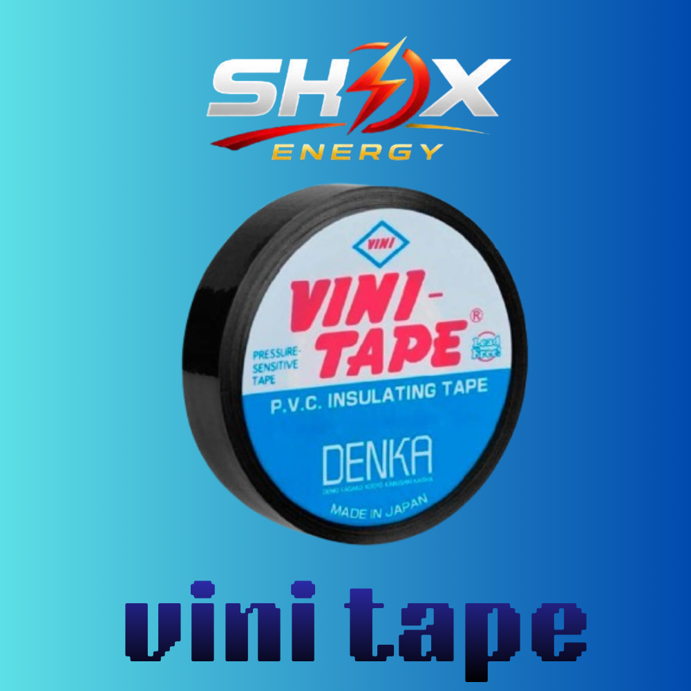 Изолента VINI TAPE DENKA черная ПВХ для надежной электроизоляции проводов и кабеля