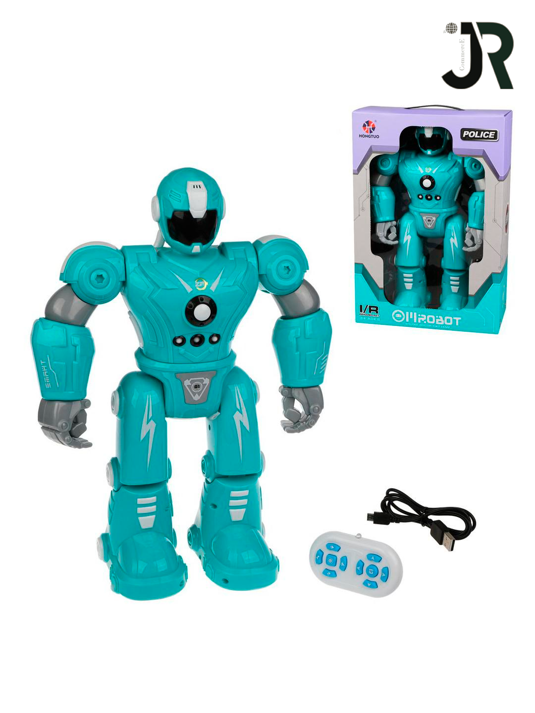Интерактивный робот-полицейский, пульт управления, светозвуковые эффекты