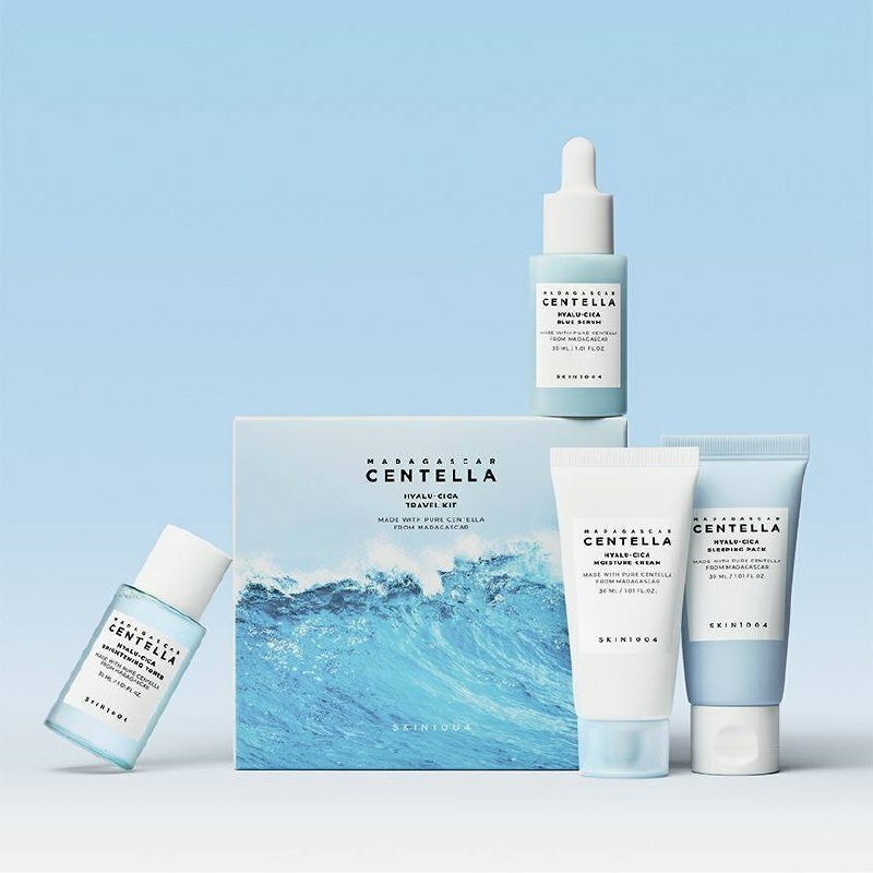 Набор для ухода за лицом SKIN1004 Madagascar Centella Hyalu-Cica Travel Kit, 4 средства по 30мл