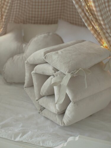 Изображение товара COROCOCO Бортик для кровати Светло-серый 180х30 см.