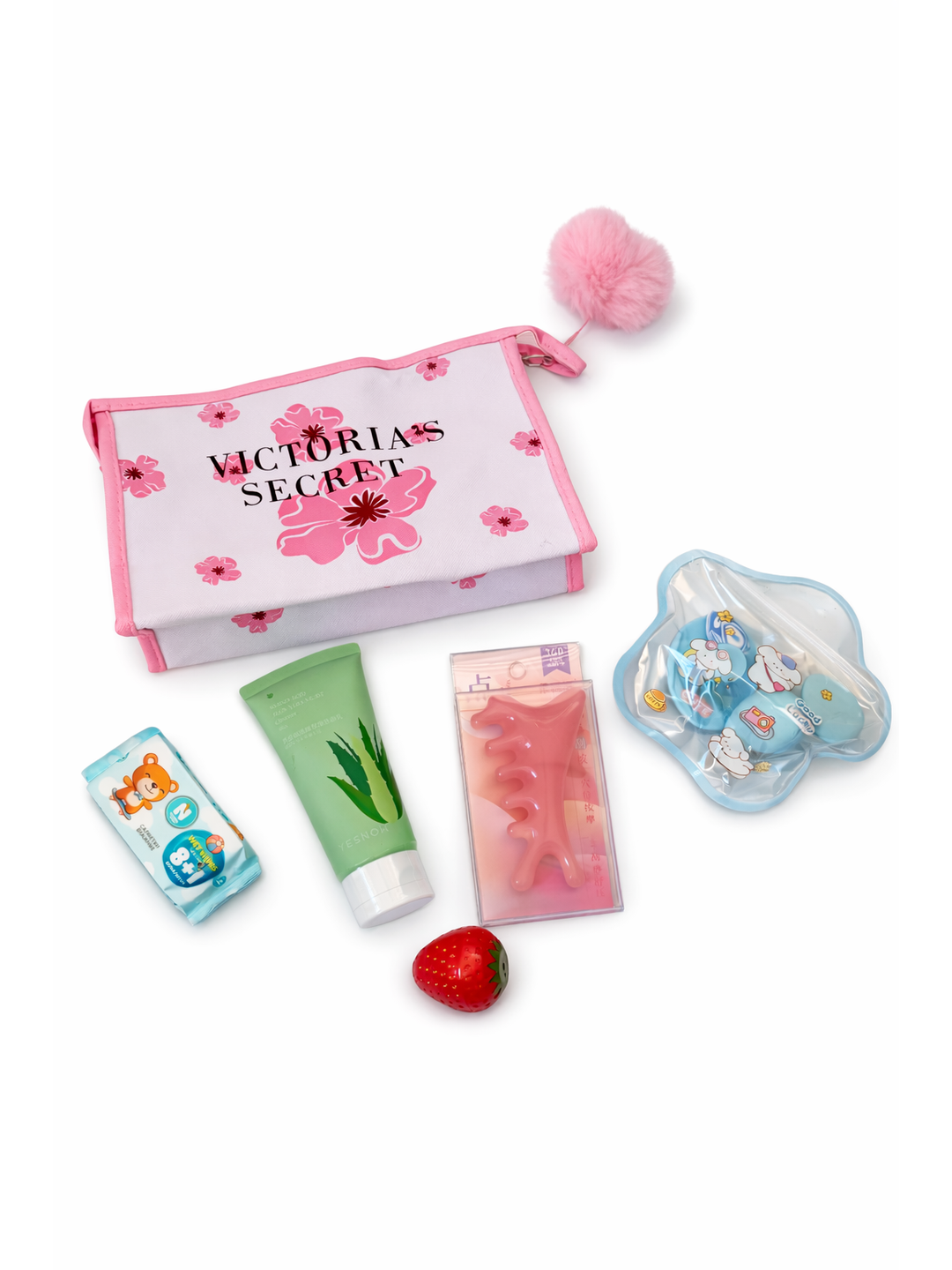 Подарочный набор для ухода за кожей и макияжа 5в1 в косметичке, день рождение, 8-март